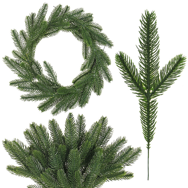 Christmas Wreath Fake - Artificial Pine Branches, Fake Pine Needles,