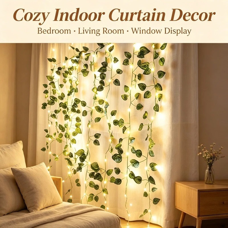 Led Fairy String Lights - 2M Artificial Leaf LED String Lights,