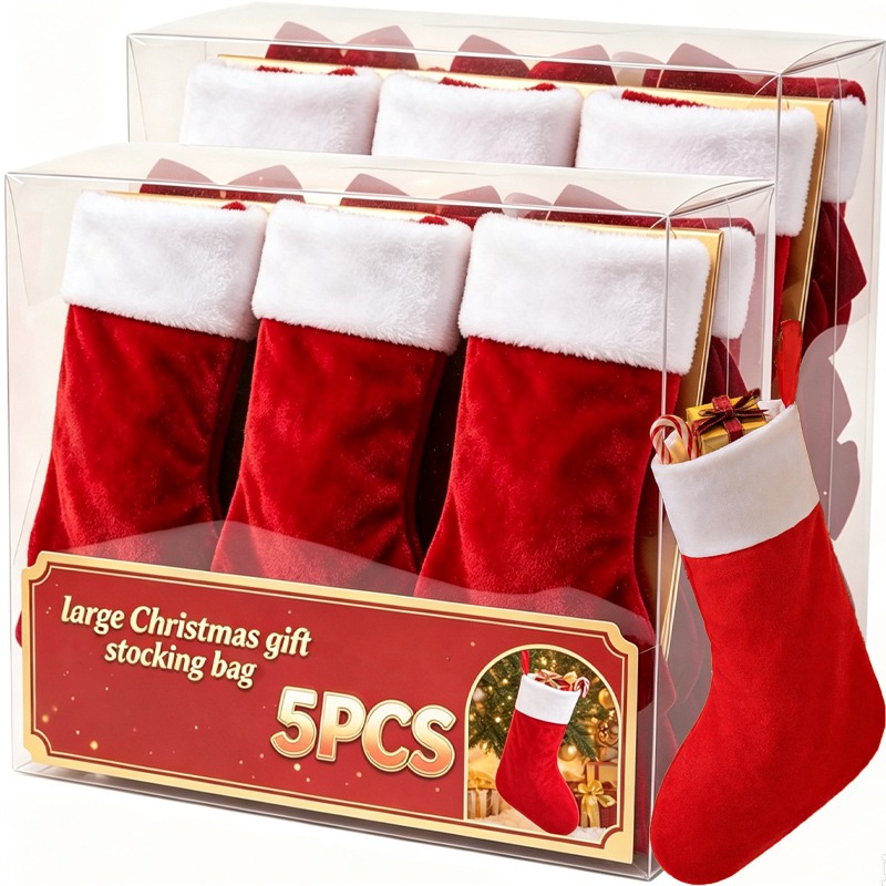 Christmas Stocking Hanging - Large Hanging Christmas Stockings Red Black