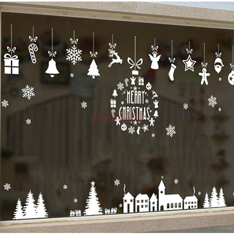Snowflake Window Decal - 1PCS Christmas Village Glass Window White