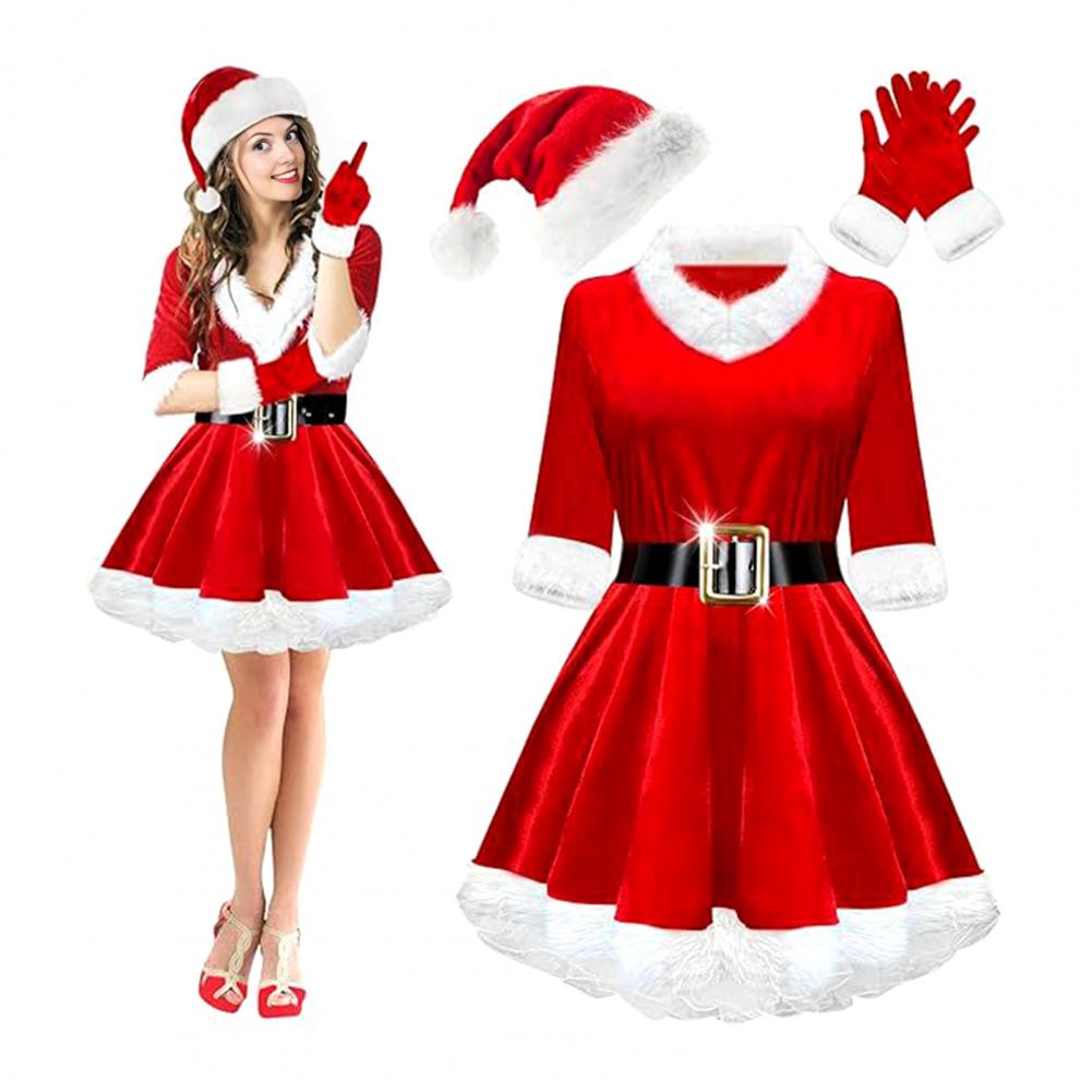 4 Pcs Mrs. Claus Costume Set W - đánh giá và giá Elf Costume Christmas