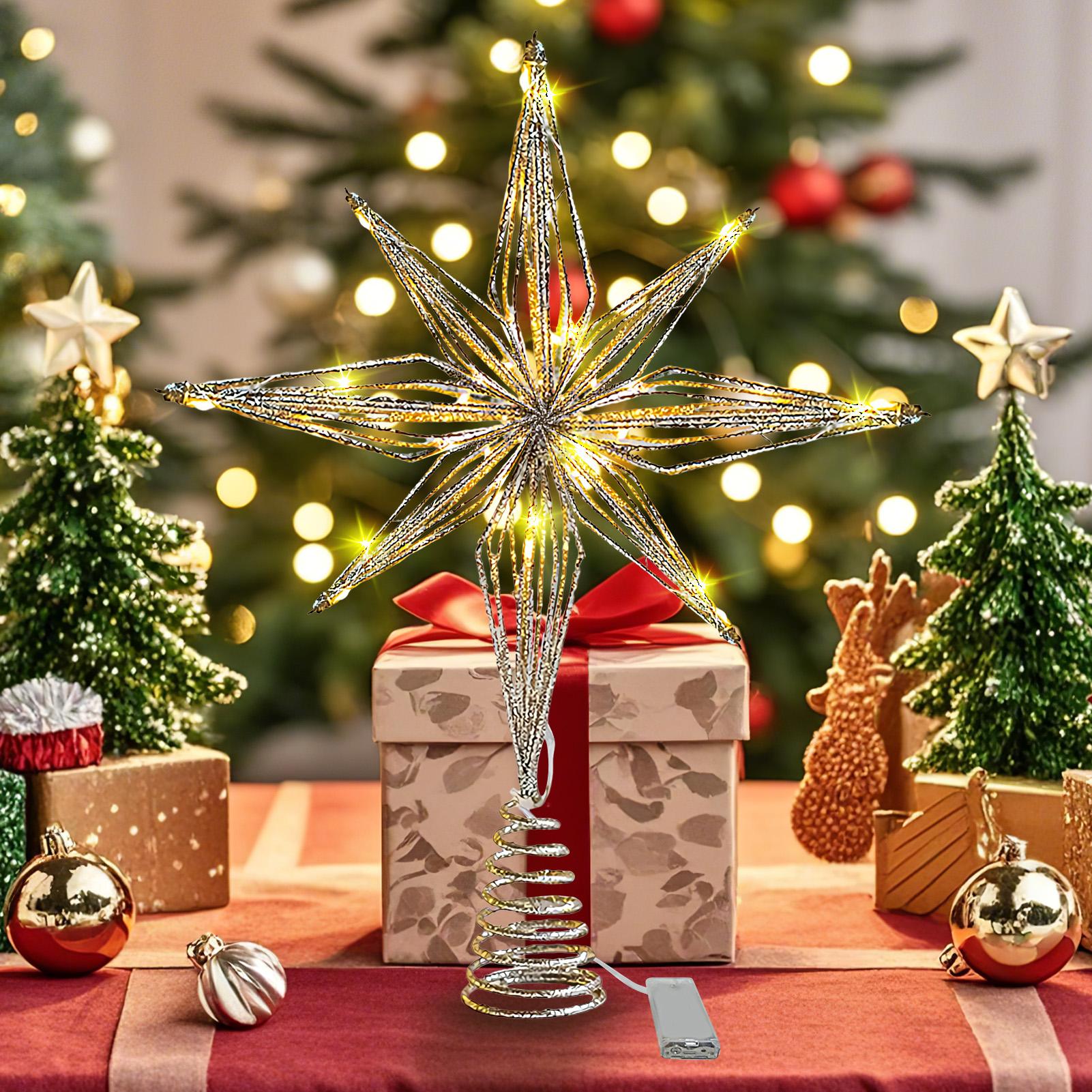 3D LED Light Up Christmas Tree - đánh giá và giá Star Tree Topper