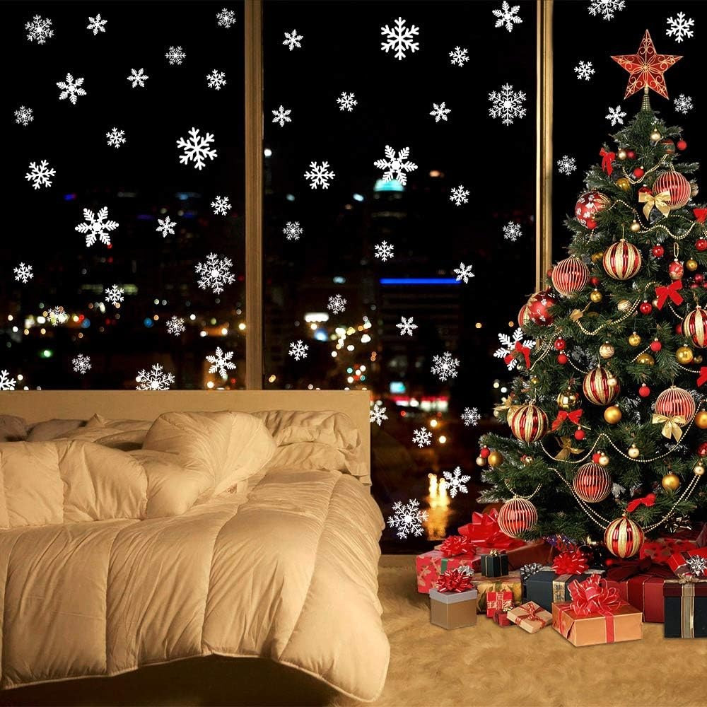 Christmas Window Clings Static - đánh giá và giá Snowflake Window Decal
