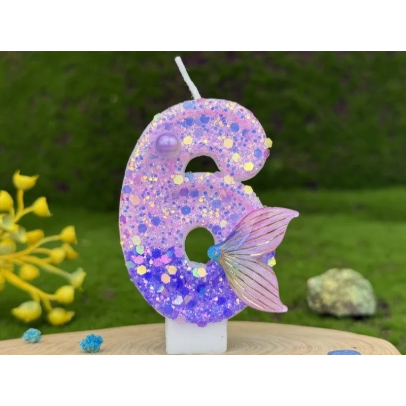 Glitter Purple Gradient Mermai - đánh giá và giá Holiday Candle Set