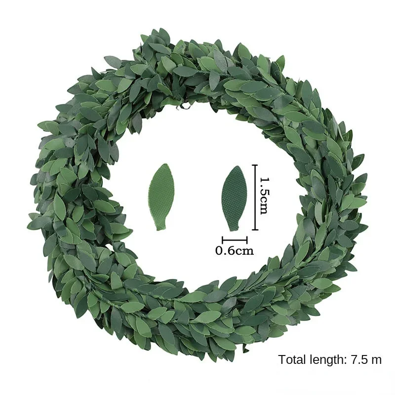 7 Meters Iron Wire Green Leaf  - đánh giá và giá Christmas Wreath Fake