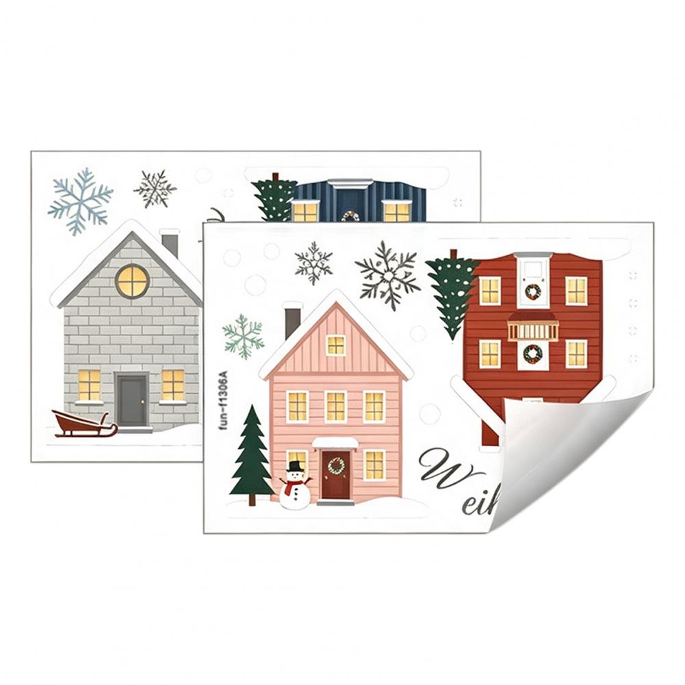 Elk Fir Tree Stickers 2pcs Chr - đánh giá và giá Snowflake Window Decal