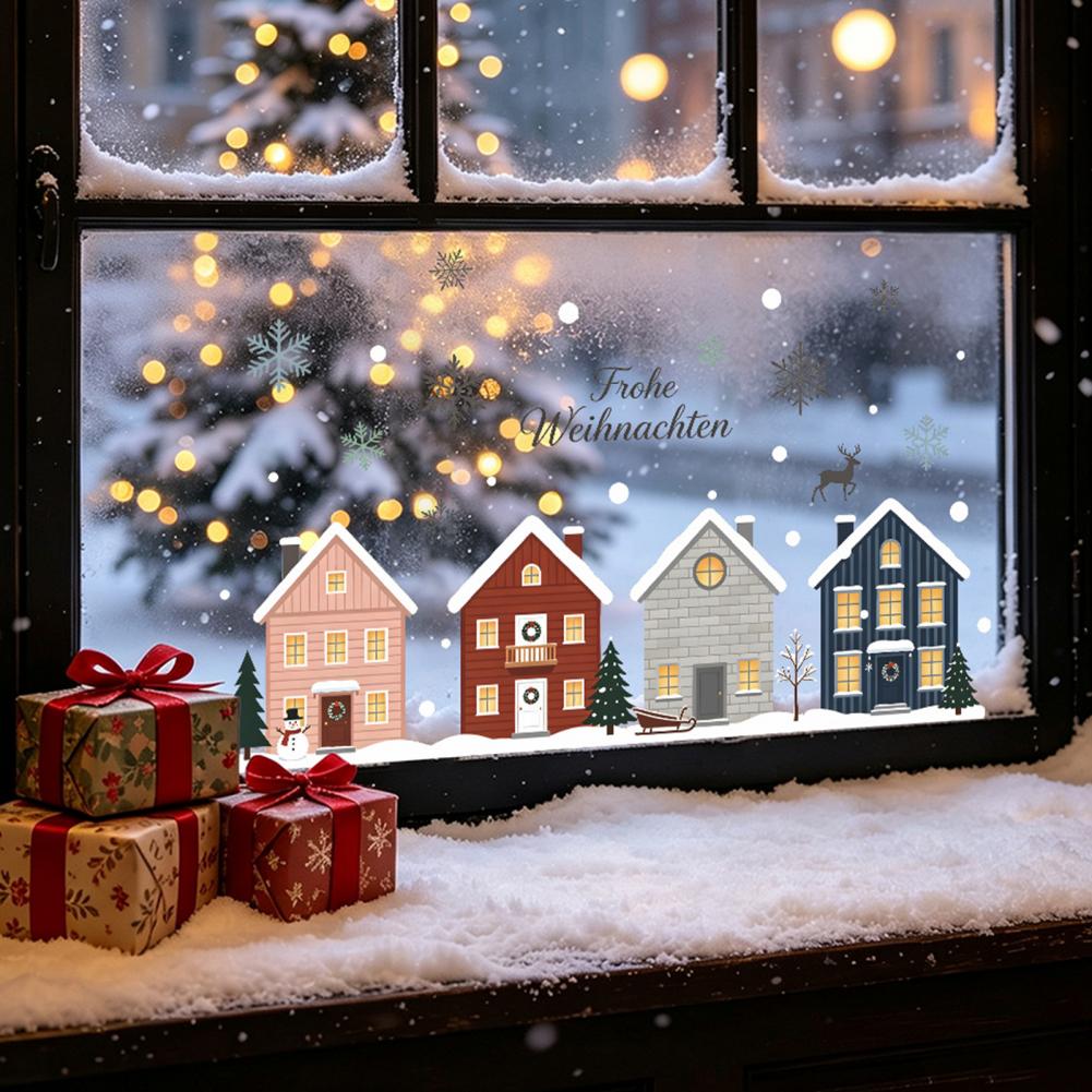 Elk Fir Tree Stickers 2pcs Chr - đánh giá và giá Snowflake Window Decal