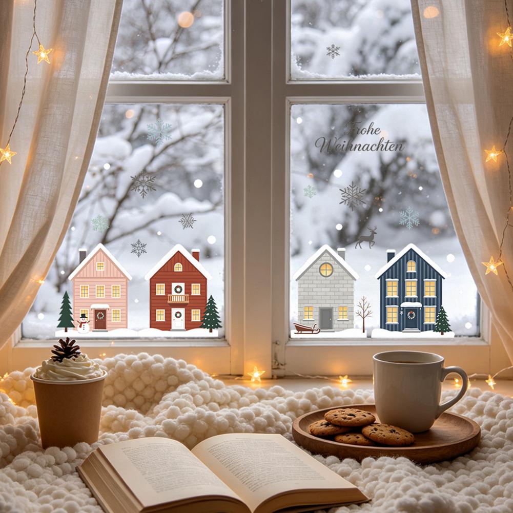 Elk Fir Tree Stickers 2pcs Chr - đánh giá và giá Snowflake Window Decal