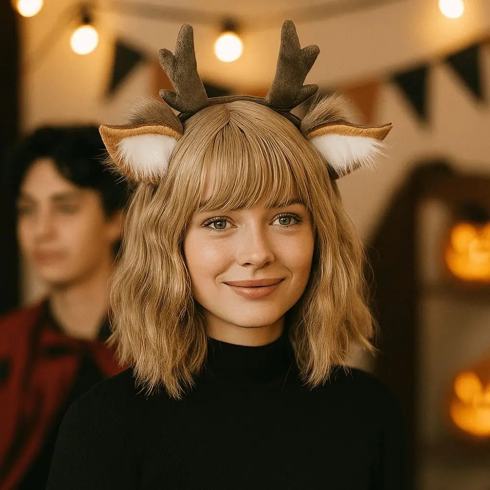 Fluffy Deer Ears Reindeer Antl - đánh giá và giá Reindeer Antlers Headband
