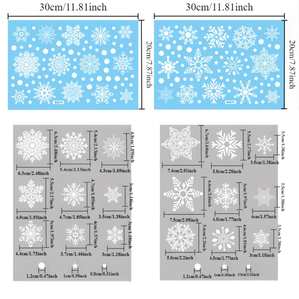 1Set Snowflake Window Stickers - đánh giá và giá Snowflake Window Decal