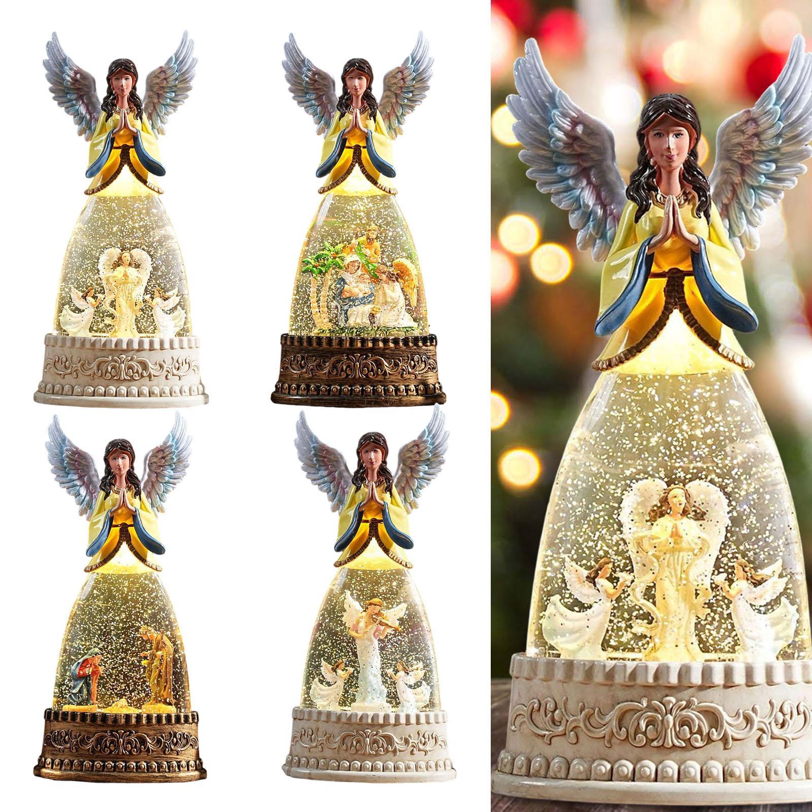 Lighted Angel Figurine Snow Gl - đánh giá và giá Snow Globe Musical