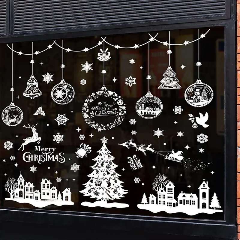 9 Sheets 243pcs Reusable Stati - đánh giá và giá Snowflake Window Decal