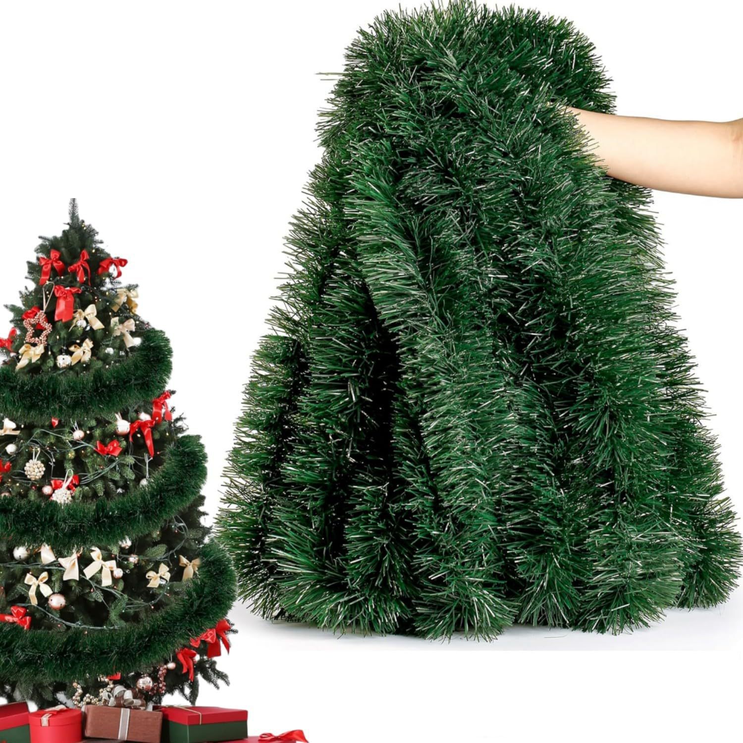 6/14M Christmas Tinsel Garland - đánh giá và giá Tinsel Garland Decoration