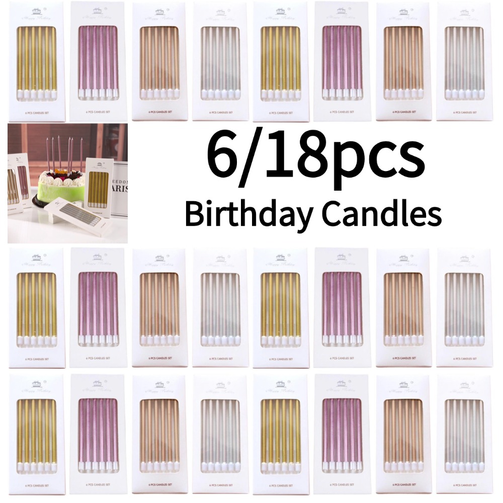 6/18pcs Metal Gold Silver Birt - đánh giá và giá Holiday Candle Set