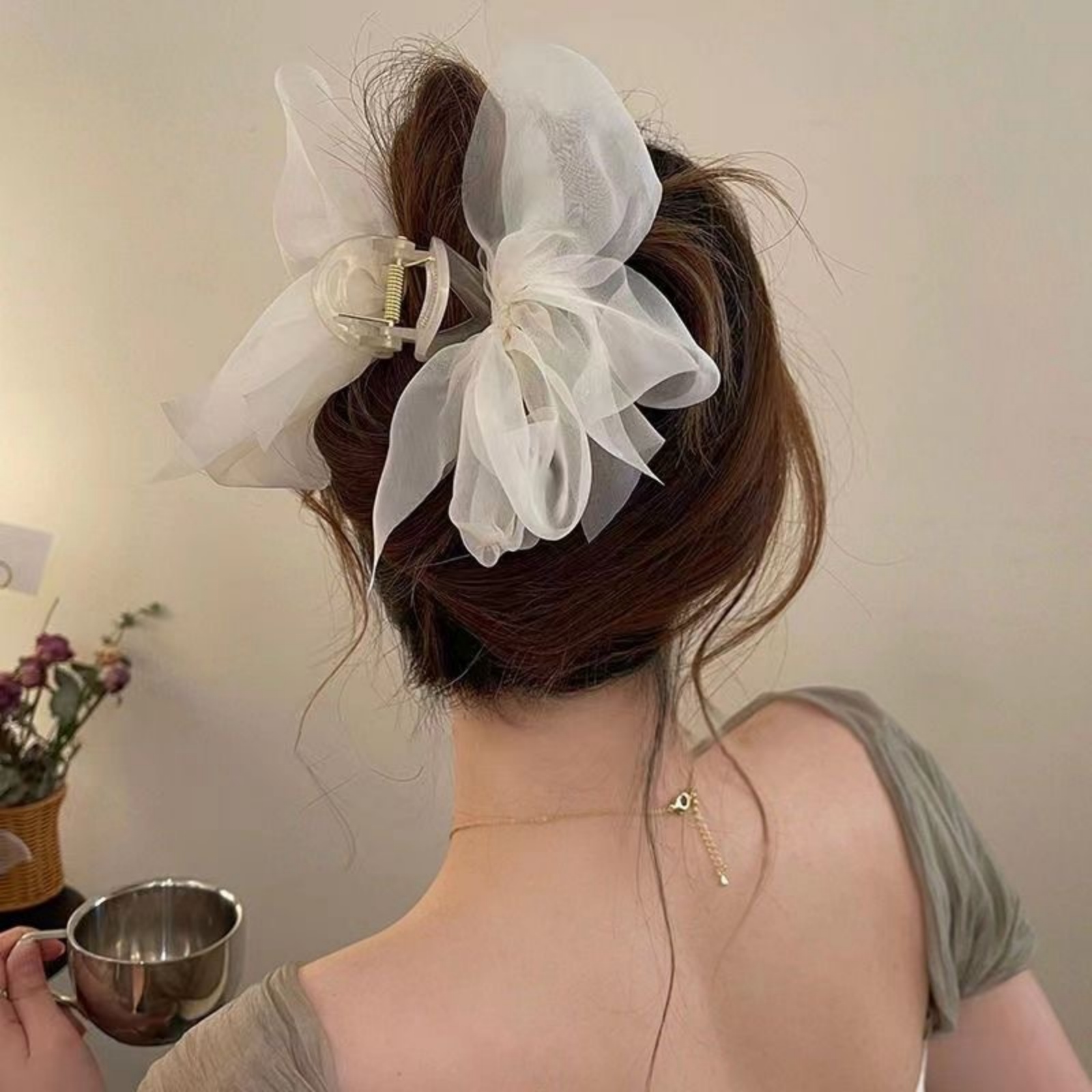 1PCFashion Mesh Tulle Large Bo - đánh giá và giá Ribbon Bow Gift