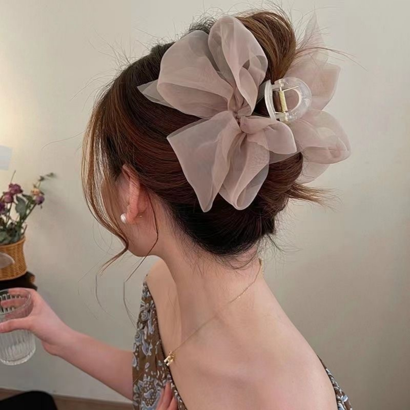 1PCFashion Mesh Tulle Large Bo - đánh giá và giá Ribbon Bow Gift