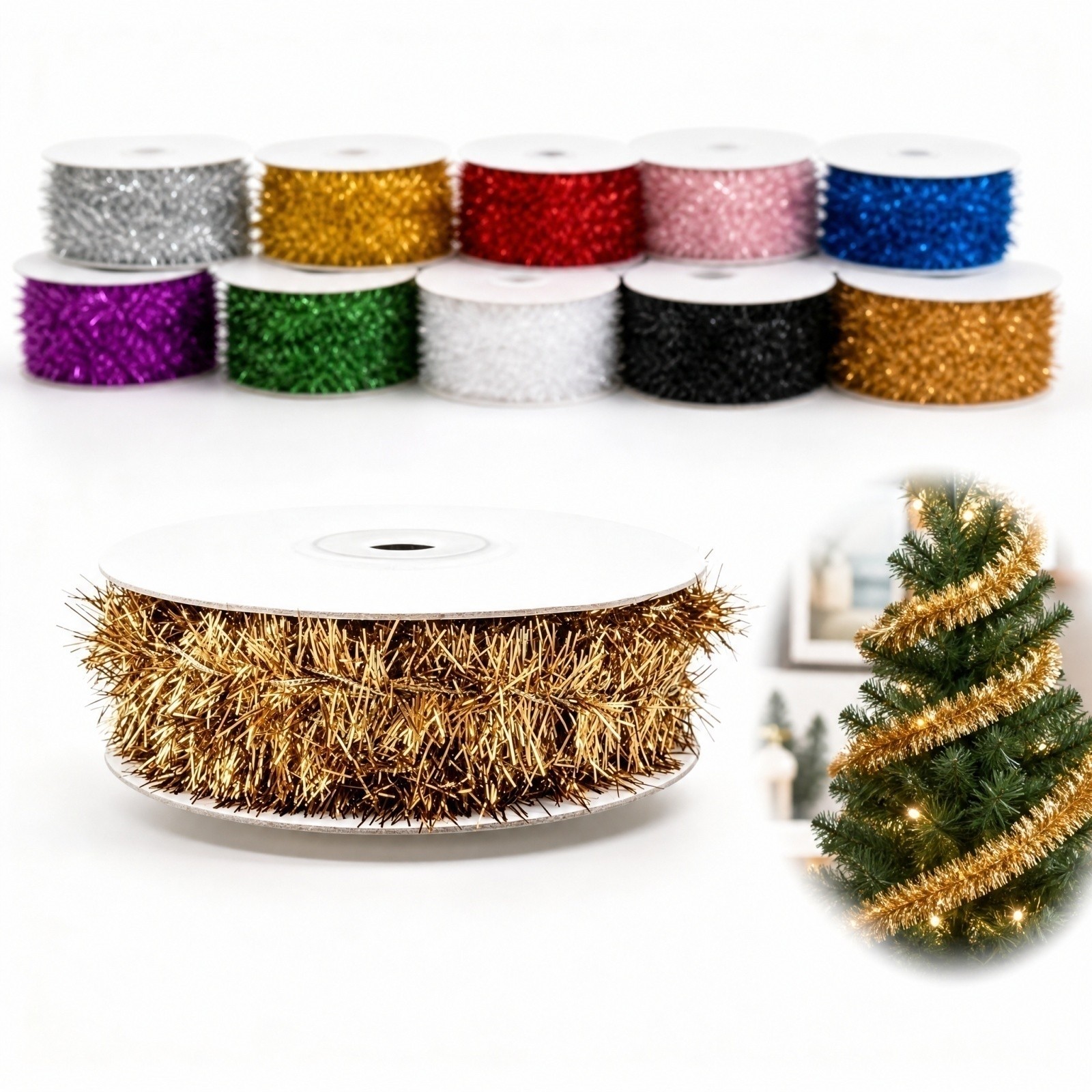 Plastic Wire Garland 5m Long 9 - đánh giá và giá Tinsel Garland Decoration