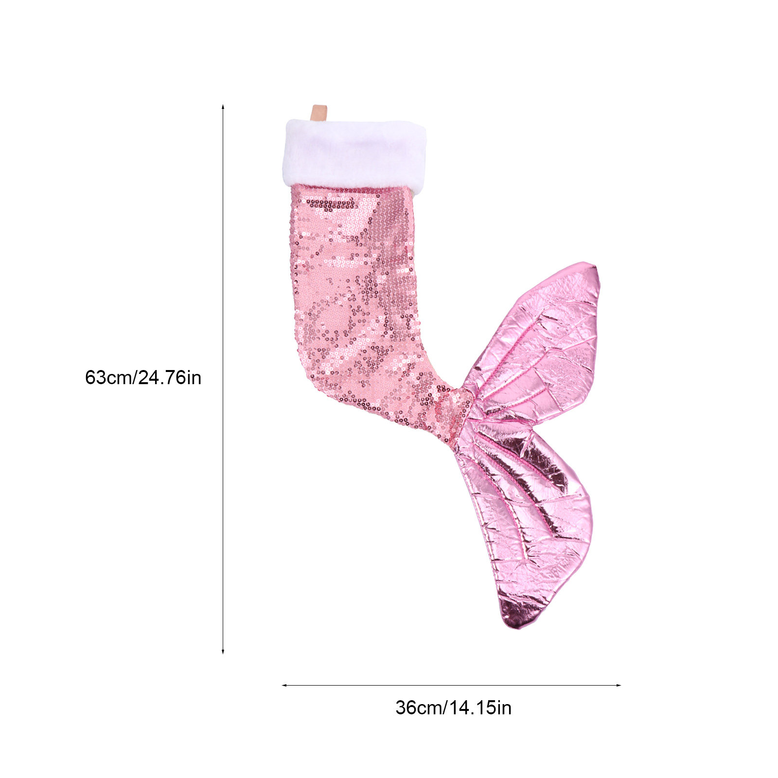 Sequins Mermaid Tail Stocking  - đánh giá và giá Christmas Stocking Hanging