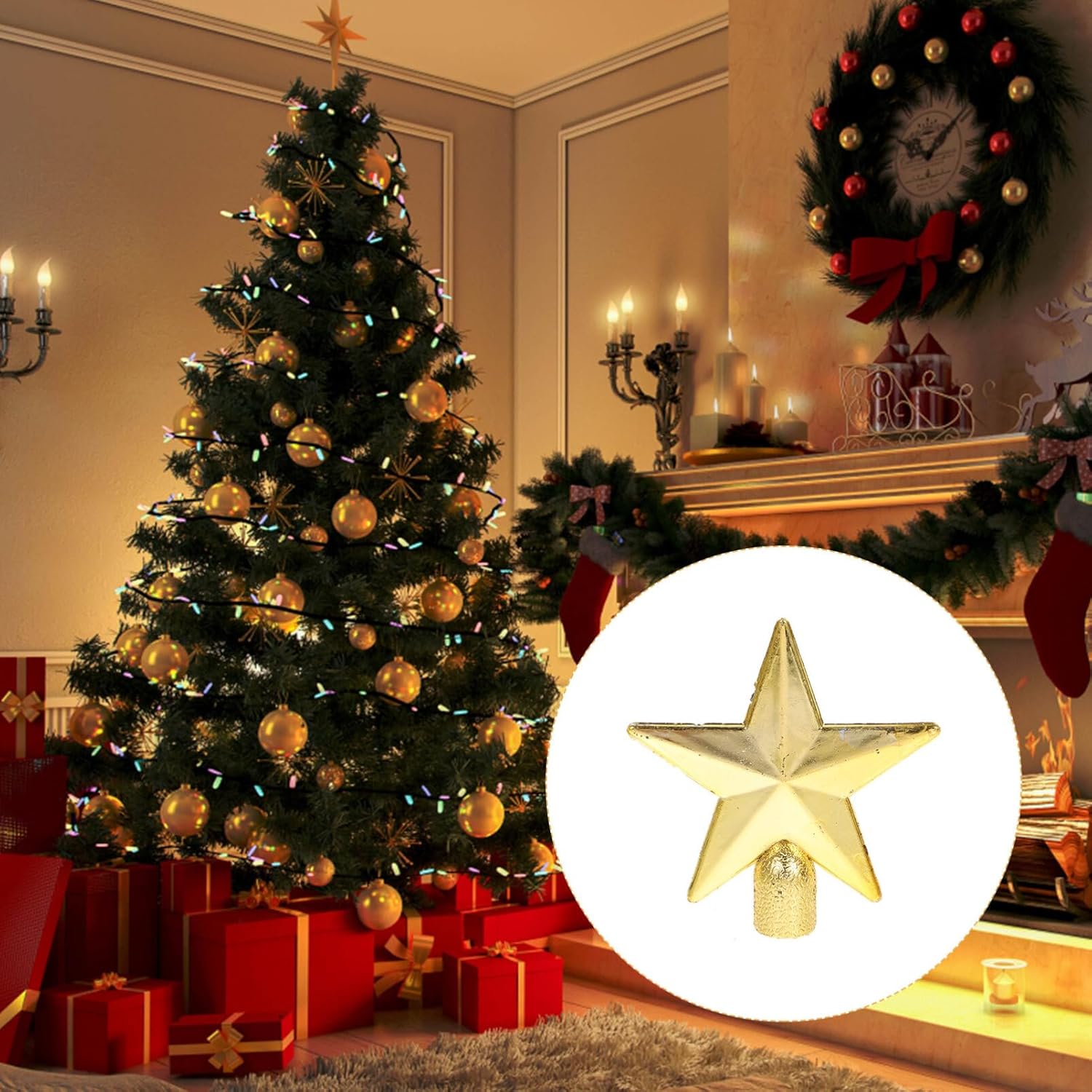 6cm Mini Christmas Tree Topper - đánh giá và giá Star Tree Topper