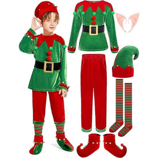Christmas Elf Costume Set Gree - đánh giá và giá Elf Costume Christmas