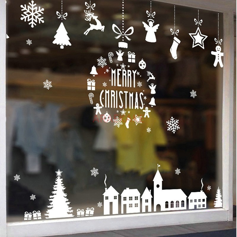 1PCS Christmas Village Glass W - đánh giá và giá Snowflake Window Decal